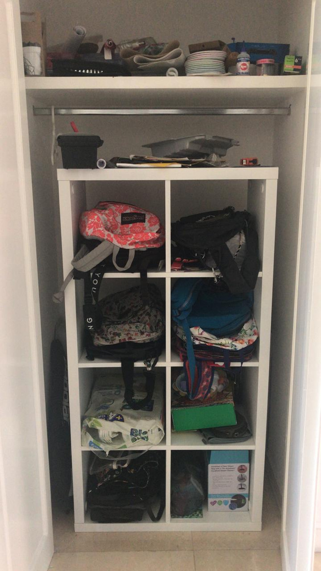 Closet antes de organizar